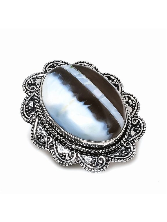 Natural Owhyee Opal Gemstone 925 Sterling Silver Jewelry Ring Size 8.5