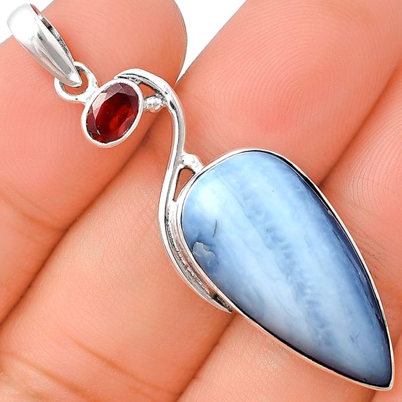 Natural Owyhee Opal & Garnet 925 Sterling Silver Pendant Jewelry P-1026 SDP140934