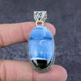 thumbnail image 1 of Natural Owyhee Opal Gemstone Handmade 925 Sterling Silver Pendant 2.36", 1 of 2