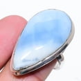 thumbnail image 1 of Natural Owyhee Opal Gemstone Handmade 925 Sterling Silver Ring Size 9, 1 of 2