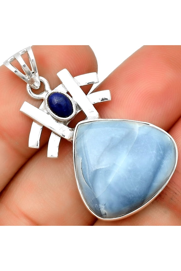 Natural Owyhee Opal & Lapis Lazuli 925 Sterling Silver Pendant Jewelry P-1046 SDP134038