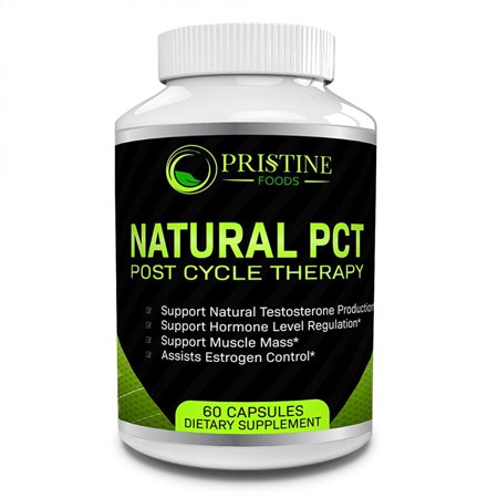 Natural PCT Testosterone Booster - Restores Hormone Levels, Control Estrogen, Support Muscle Mass - 60 Capsules