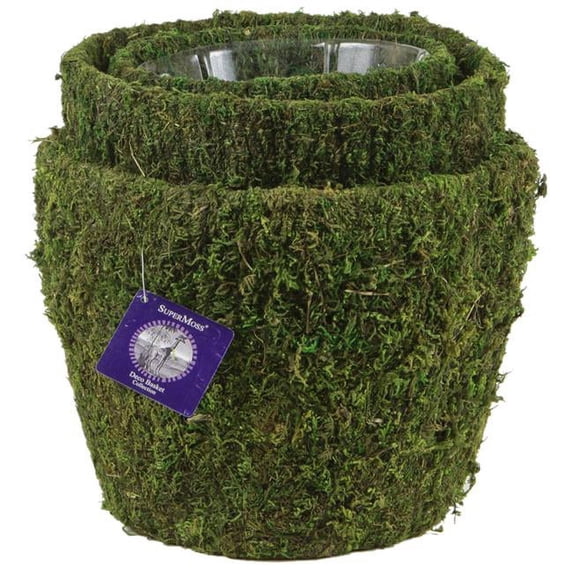 Natural Pack-Supermoss 7022188 Plant Basket, Green