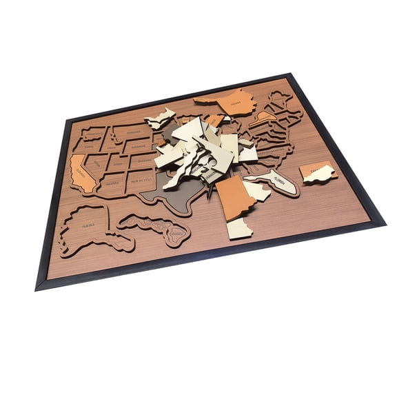 Natural Paper America States Puzzle Perfect For Classroom Learning And Family Game