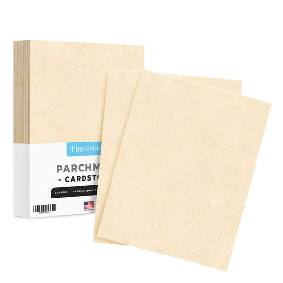 Natural Parchment Cardstock – Great for Certificates, Menus and Wedding Invitations | 65Lb Cover (176gsm) | 8.5 x 11” | 250 Sheets per Pack