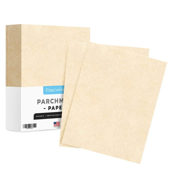 Natural Parchment Paper – Great for Certificates, Menus and Wedding Invitations | 24lb Bond, 60lb Text (90gsm) | 8.5 x 11” | 1 Ream – 500 Sheets per Pack