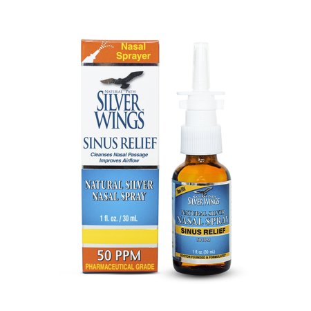 Natural Path Silver Wings - Natural Silver Nasal Rinse Spray - 50ppm - 1oz