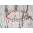 thumbnail image 1 of Natural Peach Moonstone 6mm Round Shape Smooth Cut Beads Stretchable Bracelet for Men & Women., 1 of 2