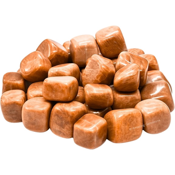 Natural Peach Moonstone Tumbled Stones Polished Crystals for Dcor & Collection (1000+ Carats)