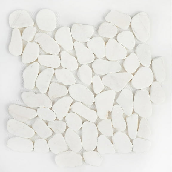 Natural Pebble Stone Tiles, Mixed Color, StoneCreek 12x12 in Durable for Kitchen Backsplash, Bathroom Floors, Wall Covering, Outdoor Applications, 6 Pieces per Box, Perfect for DIY & Professional Use