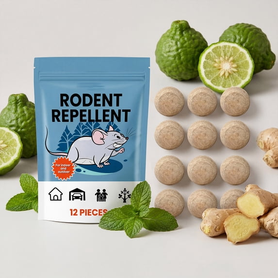 Natural Peppermint Oil Mouse Repellent Balls, Humane Rodent Deterrent for Indoor & Outdoor, Long-Lasting Mice Repeller for Home, Garage, Kitchen & Car Engine
