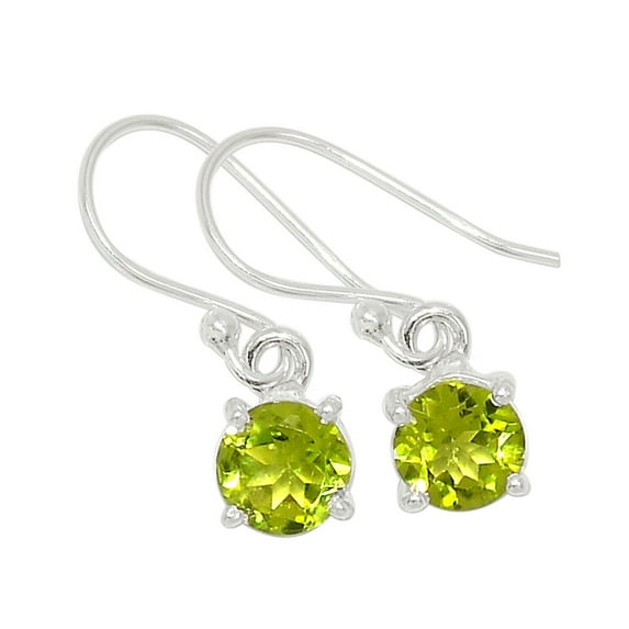 Natural Peridot 925 Sterling Silver Earring Jewelry ALLE-10468