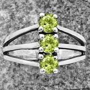 DESIREGEM Natural Peridot 925 Sterling Silver Ring s.5 Jewelry DGR1124_A_5 R-1050