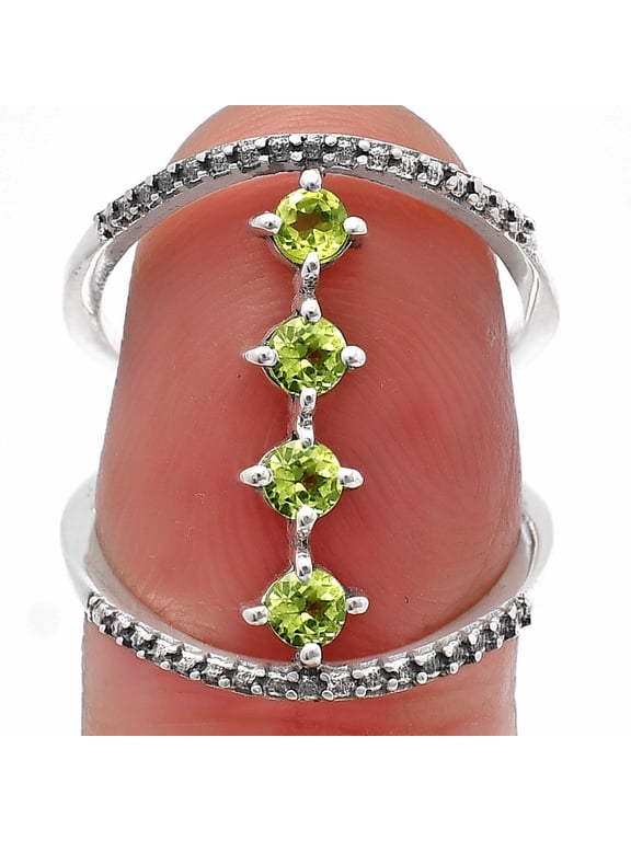 Natural Peridot 925 Sterling Silver Ring s.6 Jewelry DGR1126_A_6 R-1247
