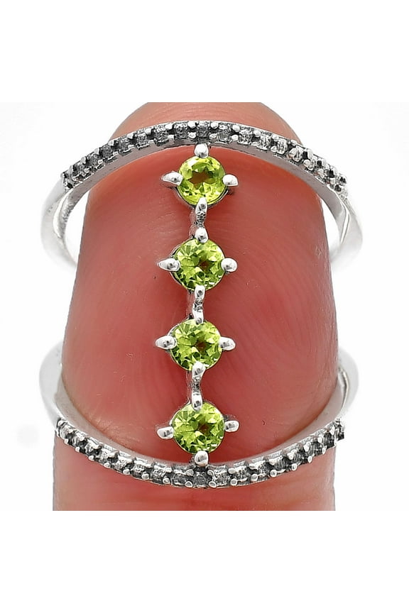 Natural Peridot 925 Sterling Silver Ring s.6 Jewelry DGR1126_A_6 R-1247
