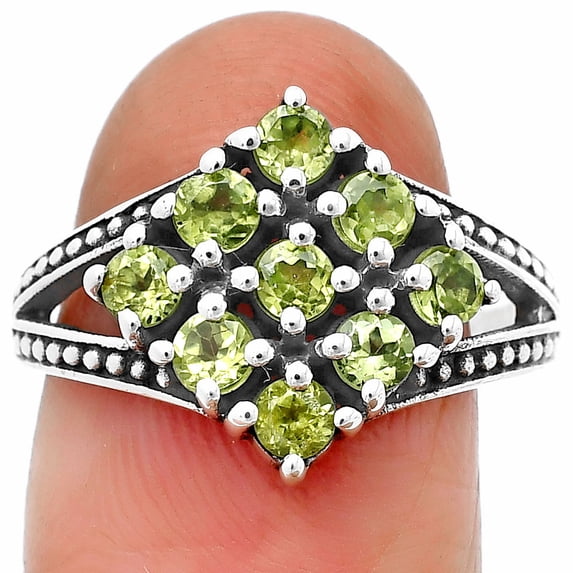 Natural Peridot 925 Sterling Silver Ring s.7.5 Jewelry DGR1106_C_7.5 R-1018