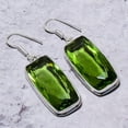 thumbnail image 1 of Natural Peridot Gemstone Handmade 925 Sterling Silver Gift Earring 2.01", 1 of 2