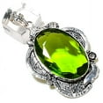 thumbnail image 1 of Natural Peridot Gemstone Handmade 925 Sterling Silver Gift Pendant 2.48", 1 of 2