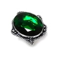 thumbnail image 1 of Natural Peridot Gemstone Handmade 925 Sterling Silver Jewelry Ring Size 7.5, 1 of 2