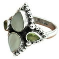 thumbnail image 1 of Natural Peridot & Moonstone Stackable Multi Stone Design Ring For Women, Statement Celtic Jewelry, Mothers Day Gifts, June August Birthstone, Promise Ring, Art Deco Ring (peridot, Size 7), 1 of 3