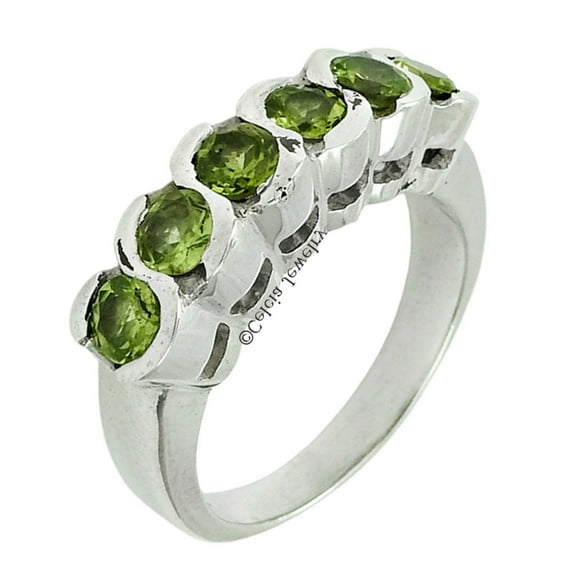 Natural Peridot Multi Stone Stackable Ring For Women, Statement Antique Handmade Fine Jewelry, Family Celtic Gothic Jewelry, Mothers Day Gifts, August Birthstone (peridot, Size 7)