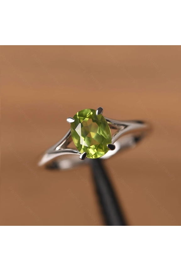 Natural Peridot Pendant Necklace | Dainty Green Gemstone Gift for Women | August Birthstone Jewelry Trending Gift Jewelry Halloween Gift