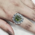 thumbnail image 1 of Natural Peridot Ring, Rough Peridot Gemstone Ring, August Birthstone, Bohemian Ring, 925 Sterling Silver, Womens Ring, Christmas, Thanksgiving, Handmade, Statement Jewelry, Rough Gemstone Jewelry, 1 of 5