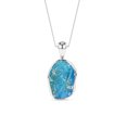 thumbnail image 1 of Natural Peruvian Opal Rough Shape Pendant Necklace in Sterling Silver for Women with 18" Adj. Chain, October Birthstone Jewelry for Her Birthday, Wedding Anniversary, Christmas, Mothers Day, 1 of 1