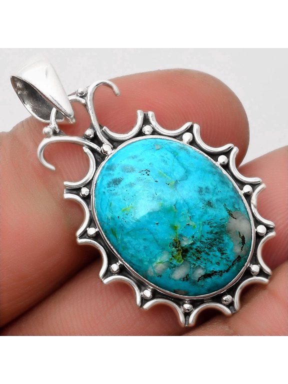 Natural Peruvian Opalina 925 Sterling Silver Pendant Jewelry P-1249 SDP107311