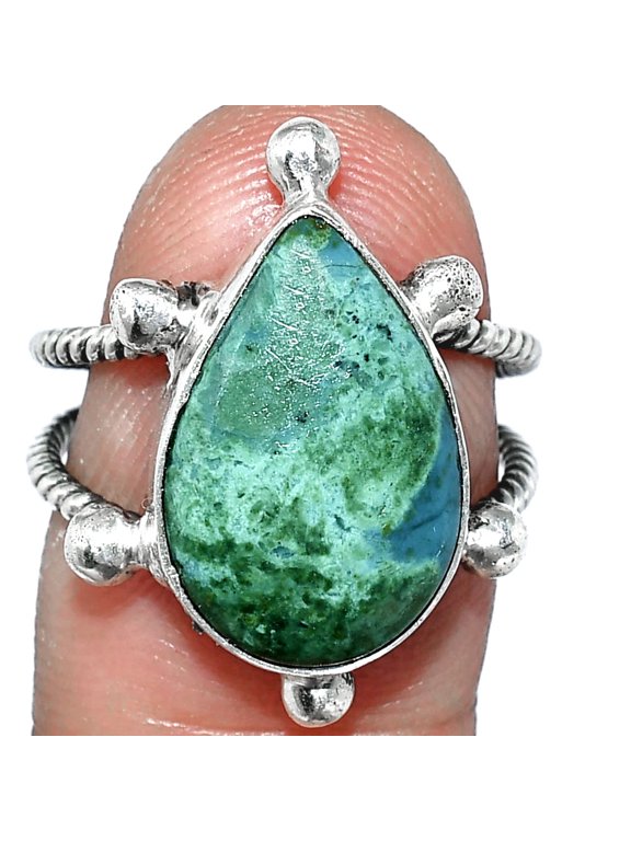 Natural Peruvian Opalina 925 Sterling Silver Ring s.7 Jewelry R-1268 SDR243006
