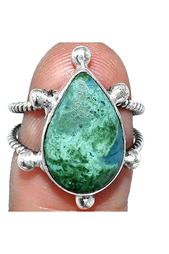 Natural Peruvian Opalina 925 Sterling Silver Ring s.7 Jewelry R-1268 SDR243006
