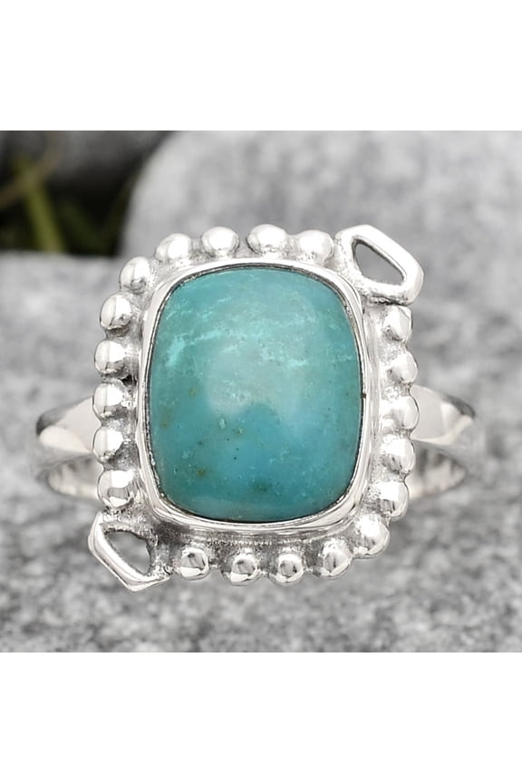 Natural Peruvian Opalina 925 Sterling Silver Ring s.8 Jewelry R-1071 SDR246478