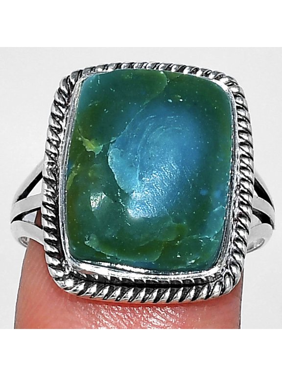 Natural Peruvian Opalina 925 Sterling Silver Ring s.9 Jewelry R-1010 SDR241282