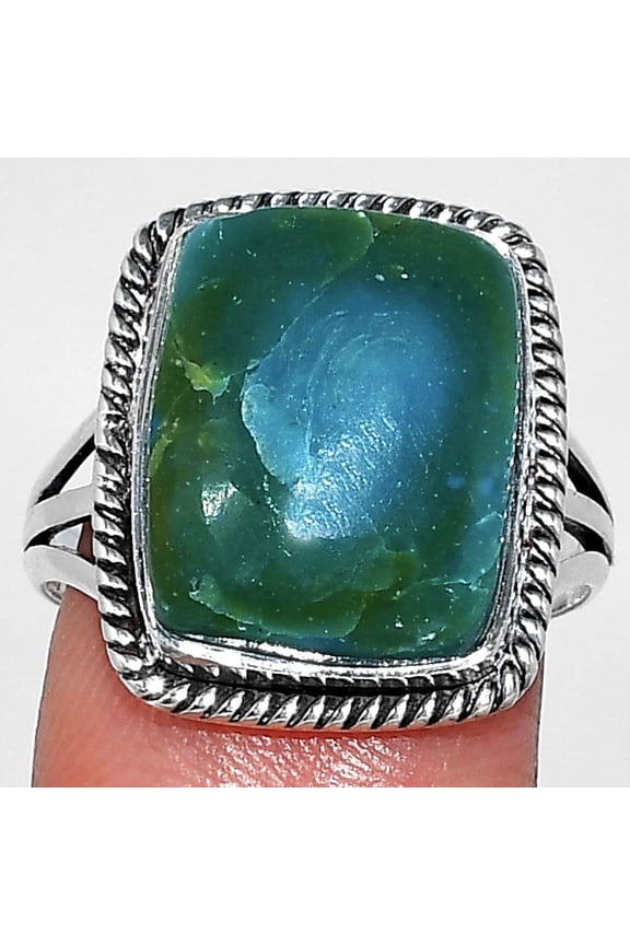 Natural Peruvian Opalina 925 Sterling Silver Ring s.9 Jewelry R-1010 SDR241282