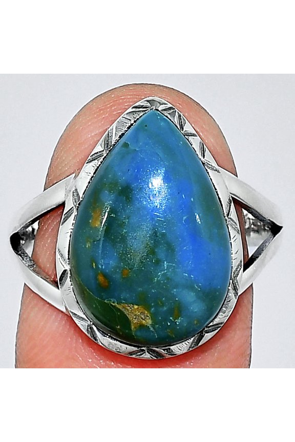 Natural Peruvian Opalina 925 Sterling Silver Ring s.9 Jewelry R-1074 SDR240943