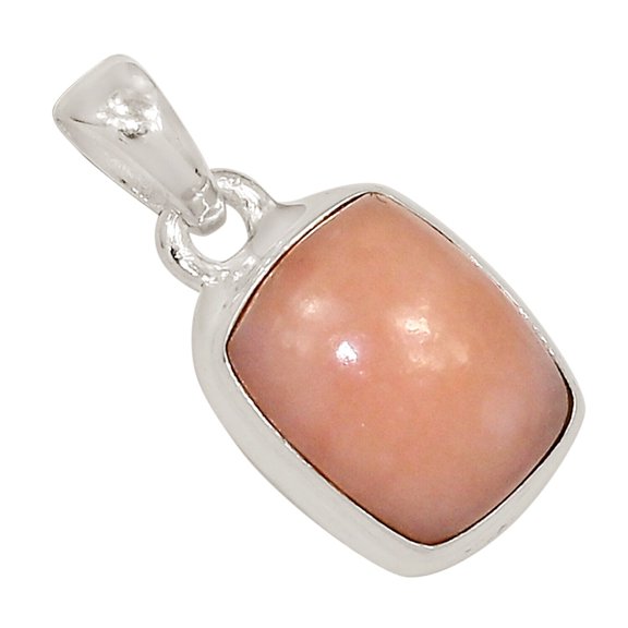 Natural Peruvian Pink Opal 925 Sterling Silver Pendant Jewelry ALLP-28438