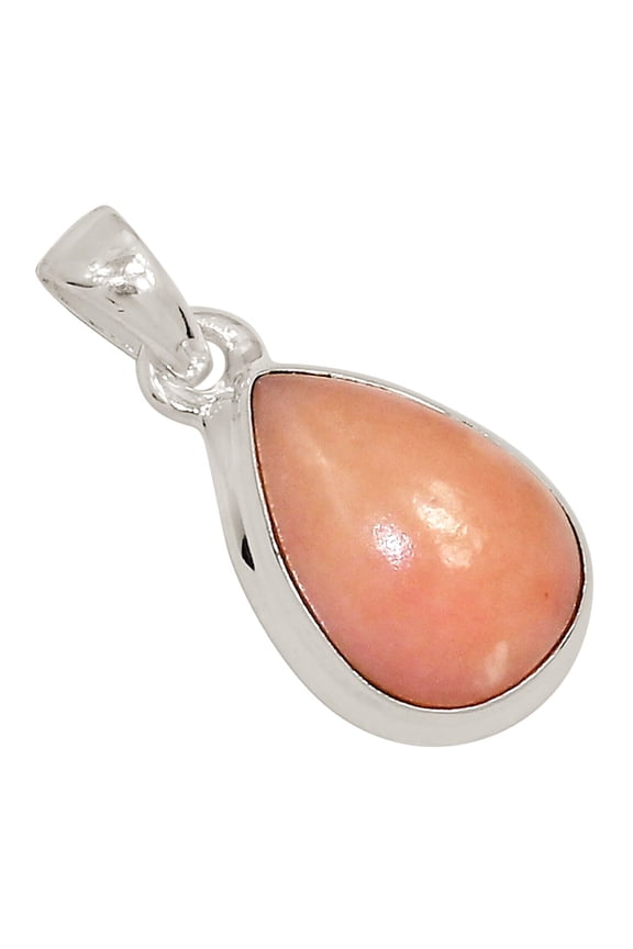 Natural Peruvian Pink Opal 925 Sterling Silver Pendant Jewelry ALLP-28441