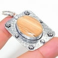thumbnail image 1 of Natural Picture Jasper Gemstone 925 Sterling Silver Gift Pendant 2.05", 1 of 1