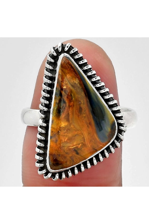 Natural Pietersite - Namibia 925 Sterling Silver Ring s.7.5 Jewelry R-1279 SDR151108