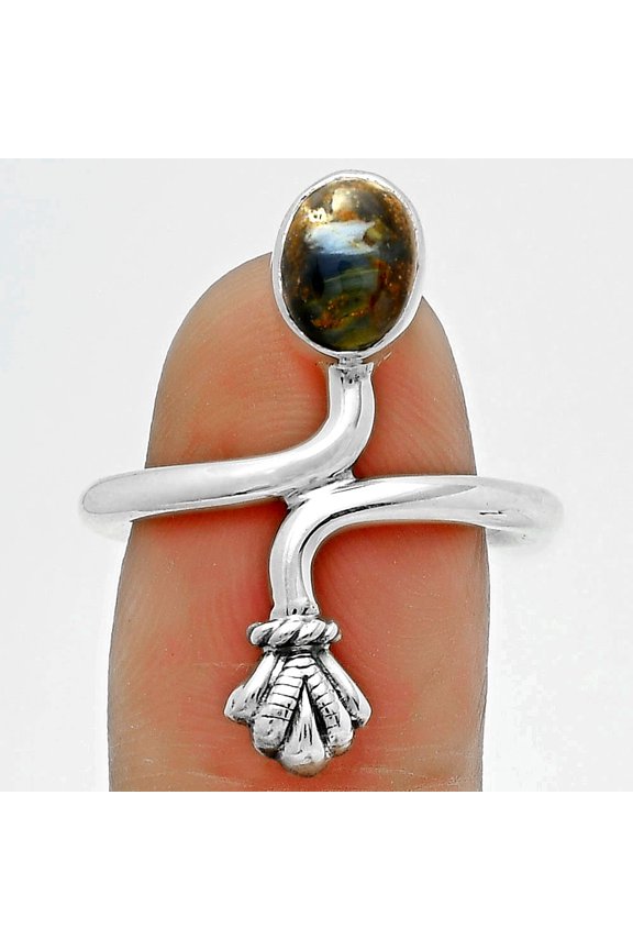 Natural Pietersite - Namibia 925 Sterling Silver Ring s.7.5 Jewelry R-1482 SDR175063