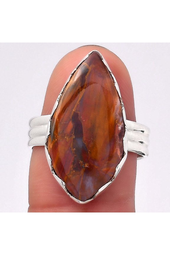 Natural Pietersite - Namibia 925 Sterling Silver Ring s.8 Jewelry R-1338 SDR246111