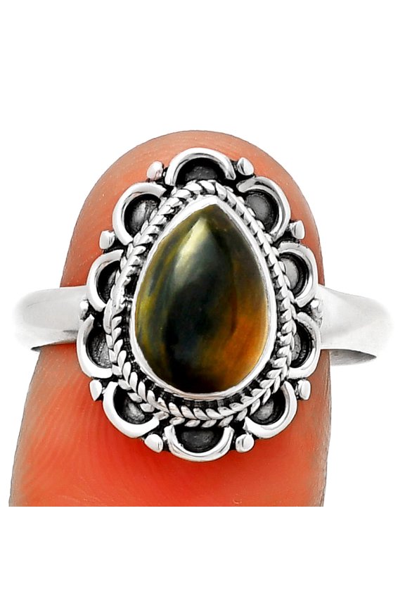 Natural Pietersite - Namibia 925 Sterling Silver Ring s.9 Jewelry R-1256 SDR191278