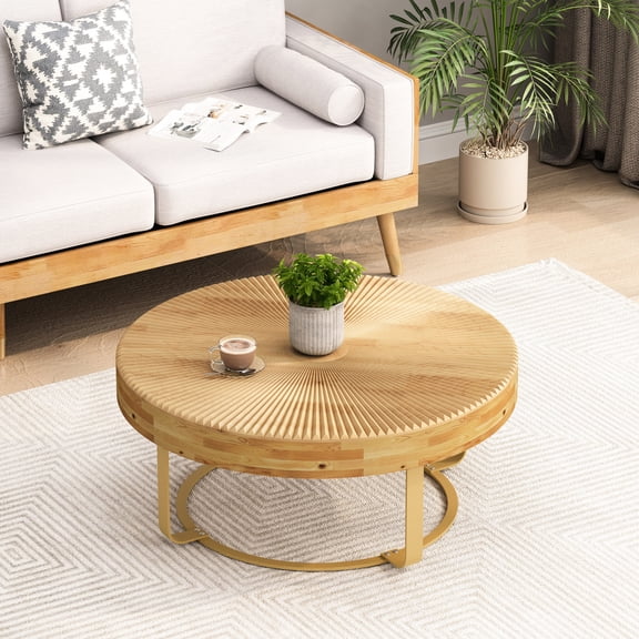Natural Pine Top with Carving - Brings Nature to Your Home