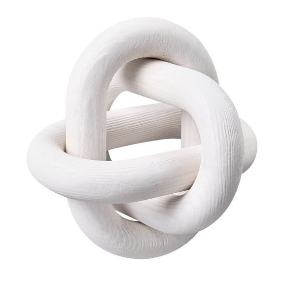 Natural Pine Wood Chain Link Decor, Hand-Polished Smooth Rustic Farmhouse, 5-Link Wooden Knot Decor for Shelf Mantel Table Home Decoration