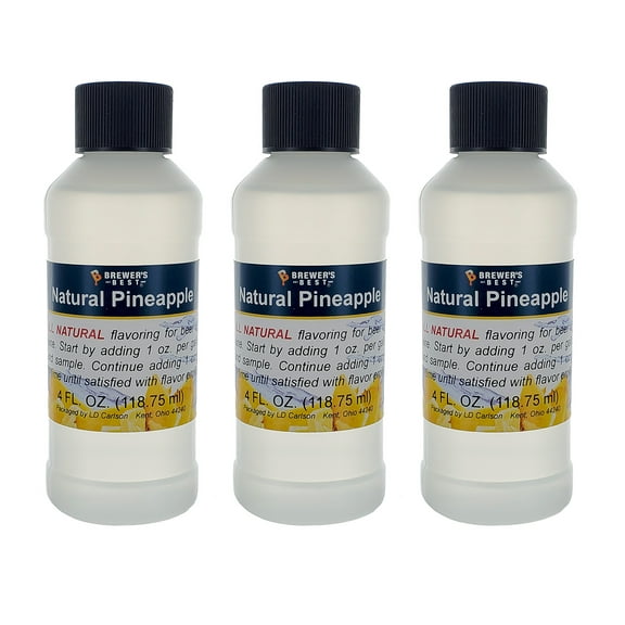 Natural Pineapple Flavoring Extract 4 oz. - 3 Pack