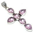 thumbnail image 1 of Natural Pink Kunzite Gemstone Handmade 925 Sterling Silver Pendant 3.03", 1 of 2