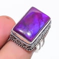 thumbnail image 1 of Natural Pink Labradorite Gemstone 925 Sterling Silver Jewelry Ring Size 8, 1 of 1