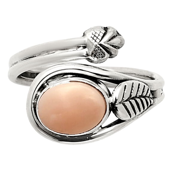 Natural Pink Opal - Australia 925 Sterling Silver Ring s.6 Jewelry R-1276 SDR249813