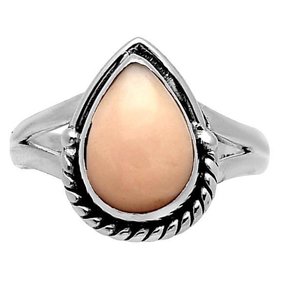Natural Pink Opal - Australia 925 Sterling Silver Ring s.7 Jewelry R-1153 SDR249663