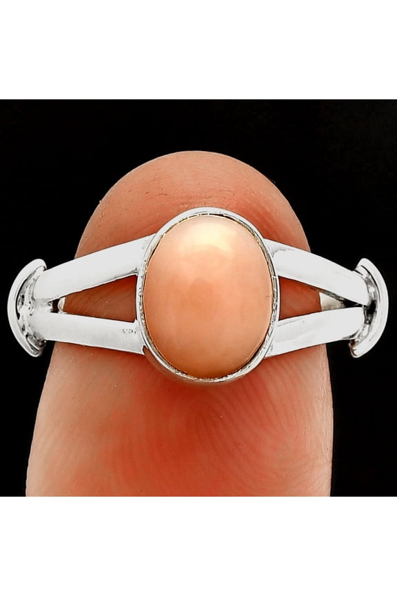 Natural Pink Opal - Australia 925 Sterling Silver Ring s.7 Jewelry R-1472 SDR233864